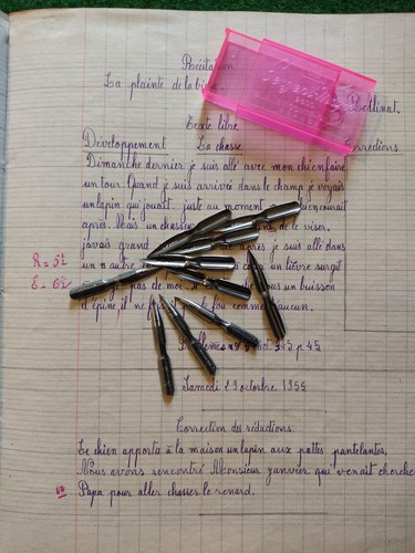 Boite plumes anciennes - de, 12