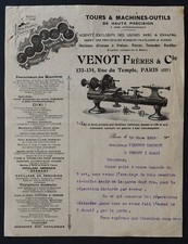 Facture 1916 PARIS Tours &