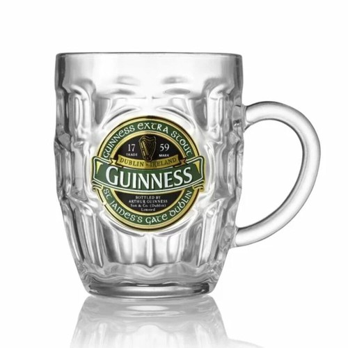 Dimpled glass tankard with - dimpled, st
