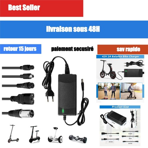 Chargeur 42v universel - 2a,