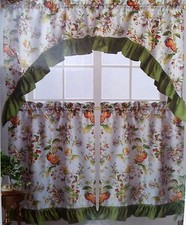 3 pc Printed Curtains Set: 2