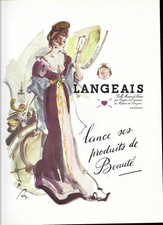 AD PUBLICITE   PRODUITS DE BEAUTE LANGEAIS PARFUM LANSELLE