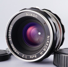 EX+++++ Nikon Non Ai NIKKOR H Auto 50Mm F/2 Standard Mf Objectif Viseur De JAPAN