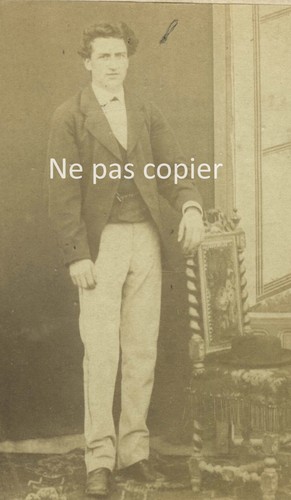 Jeune homme vers 1865 cdv - vers,