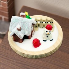 Petite maison de neige de Noël, mini villa de neige, maison de table, cadeaux