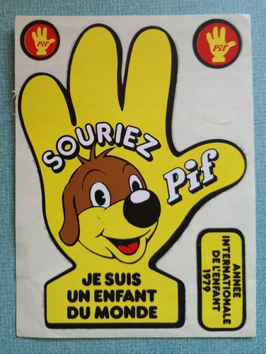 Autocollant pif suis un - pif, je