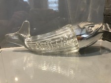 Poisson en verre distributeur de cacahuétes noix vintage Nuss Wal fendu