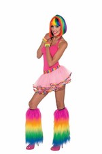 Tutu Costumé Rose Arc-En-Ciel