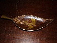 Vide poche feuille émaux sur