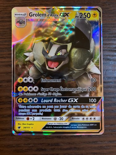 Carte pokémon grolem - carte,