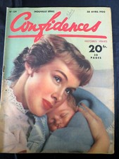 Vieux magazine féminin ! Confidences ! N° 129 ! 1950 ! C19