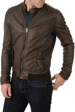 Blouson motard rétro homme