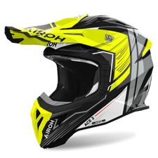 Casque Cross AIROH Aviator Ace 2 Engine Noir Jaune Poli