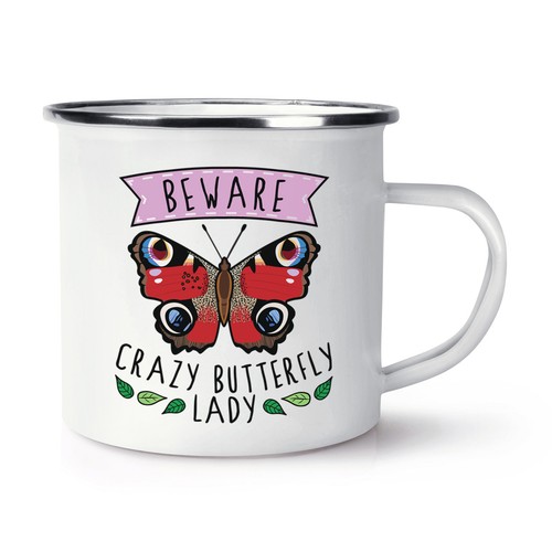 Attention femme papillon folle - femme,