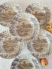 Lot 6 assiettes creuses Ridgway Ironstone Staffordshire England Hayride Vintage