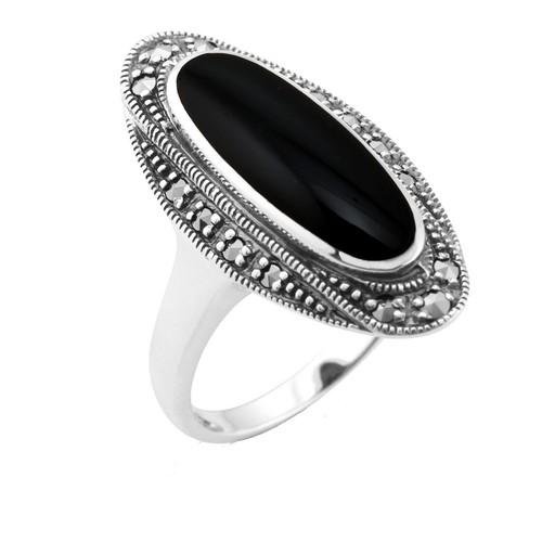 Art déco style noir cabochon - déco,