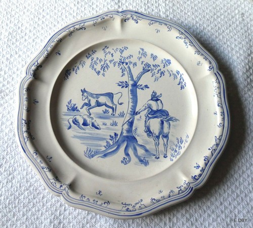 Plat decoratif faïence decor - plat,