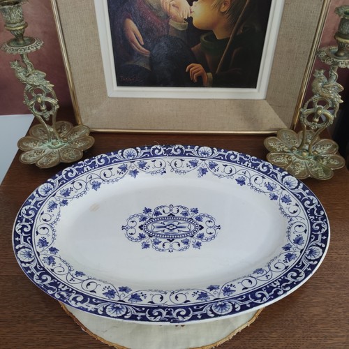 Plat ovale faïence de - plat, en