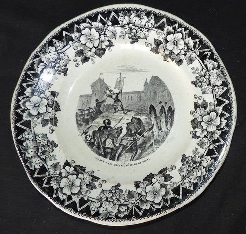 Assiette ancienne xixè - ancienne, creil