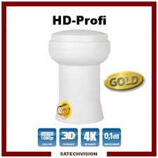 LNB Single HD-Profi 0,1 dB Gain 60 dB Tête Universelle 1 Sortie Full HD 3D 4K