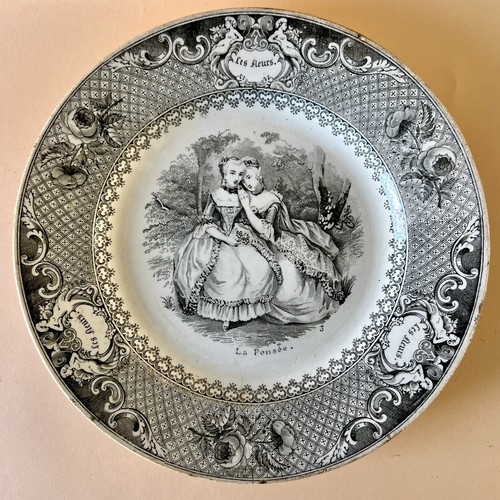 Assiette ancienne creil - assiette,