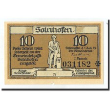 [#359441] Billet, Allemagne, Solnhofen Gemeinde, 10 Pfennig, voute, 1921, 1921-0