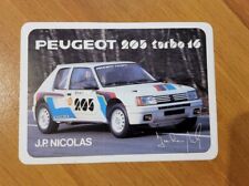 autocollant sticker PEUGEOT TALBOT sport PTS 205 GTI T16 turbo 16 Nicolas J.P.