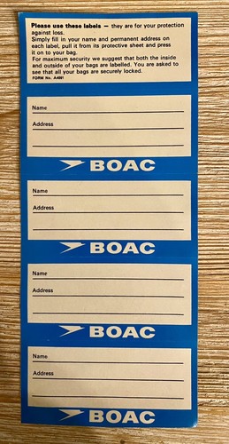 Boac anciennes étiquettes - anciennes,