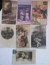 COLLECTION CPA CARTE POSTALE MAGNIFIQUES ET RARES LOT DE 7 EPOQUE DEBUT XXEME