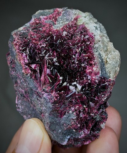 Erythrite geode lustrous - geode, –