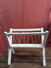 porte revue en bois et scoubidou - années 50 60