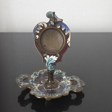 Porte Montre Emaux Cloisonnés Email XIXè Napoléon III Enamel French Victorian 