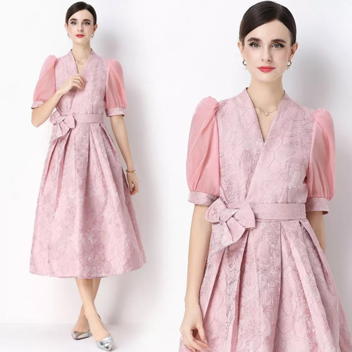 Robe cérémonie midi rose - midi,