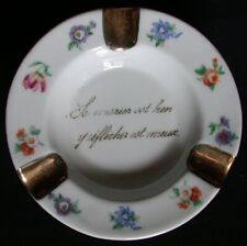 CENDRIER porcelaine LIMOGES G. BOYER "Se marier est bien, y réfléchir est mieux"