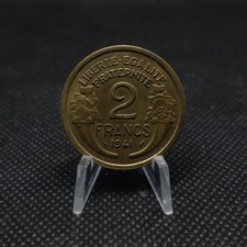 2 francs France 1941 - Morlon en Cupro-aluminium, TTB+,  sous pochette