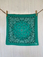 Petit Foulard Bandana USA Coton vert Vintage idée Cadeau mixte FO529