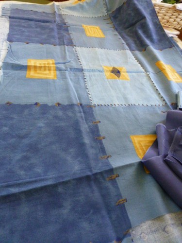 Lot tissus les bleus - ,
