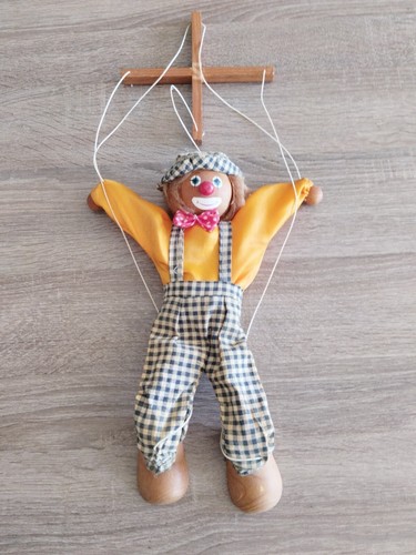 Marionnette fils clown en - marionnette,