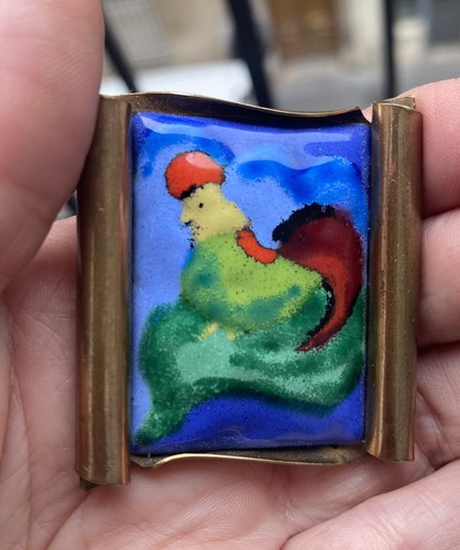 Broche ancienne émaux - en,