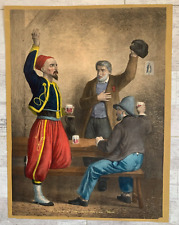 DERANCOURT (XIX) Rare estampe XIXe Scène orientaliste titrée