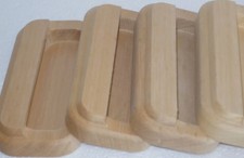 Lot 4 poignée bois plat pin brut 110 mm entraxe 70 mm pour meuble tiroir coffre