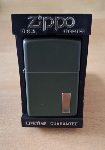 Zippo green matte initial - zippo,