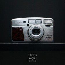 1990s Pentax Espio 145 M Super Appareil Photo Argentique Compact 35mm Révisé