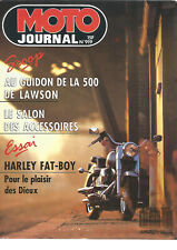 MOTO JOURNAL N°919 HARLEY 1340 FAT BOY / 500 NSR / JMC 240 OXYGENE / HUSQVARNA