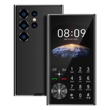 Avizar Téléphone portable à touches Écran 2,01 pouces Double SIM Style Line Noir