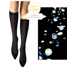 Pearl mi-Bas Wolford Noir