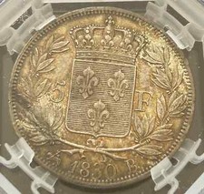 5 Francs Charles X 1830 Rouen. SUP