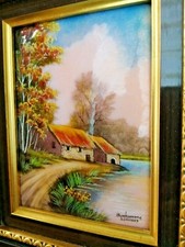 ancienne peinture sur émail