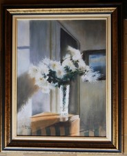 grand tableau pastel signé