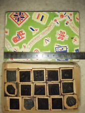 Boîte 15 tampons NATHAN anciens scrapbooking LES LÉGUMES école loisirs dessin